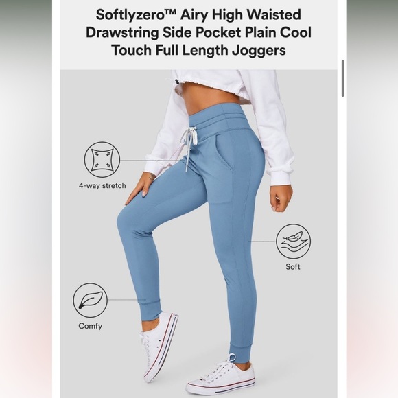 Halara Grey PETITE High Waisted Drawstring Cool Touch Joggers-UPF50+!! NEW!!🩶🩶 - Picture 12 of 16